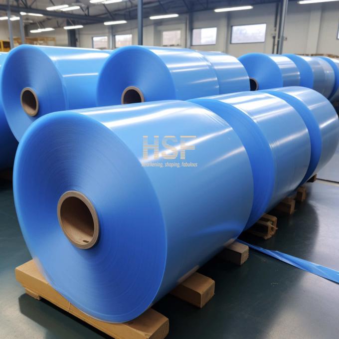 Opa Blue 60μm HDPE Film product sample showing light blue color and texture
