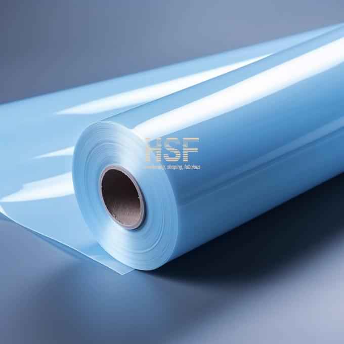 35μm Translucent Blue LDPE Film sample showing color and texture