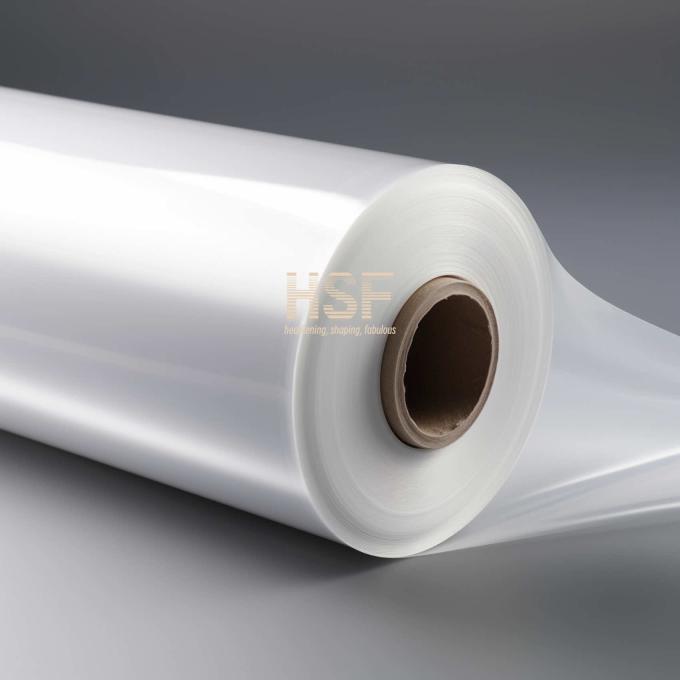 50Î¼m Opaque White Mono Axially Oriented PE Film sample showing texture and opacity