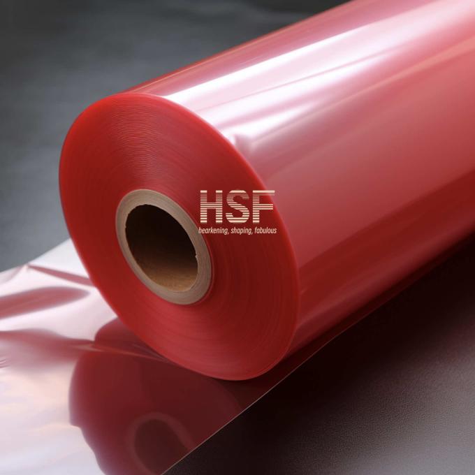 40Î¼m Red Cast Polypropylene Film product sample showing packaging application