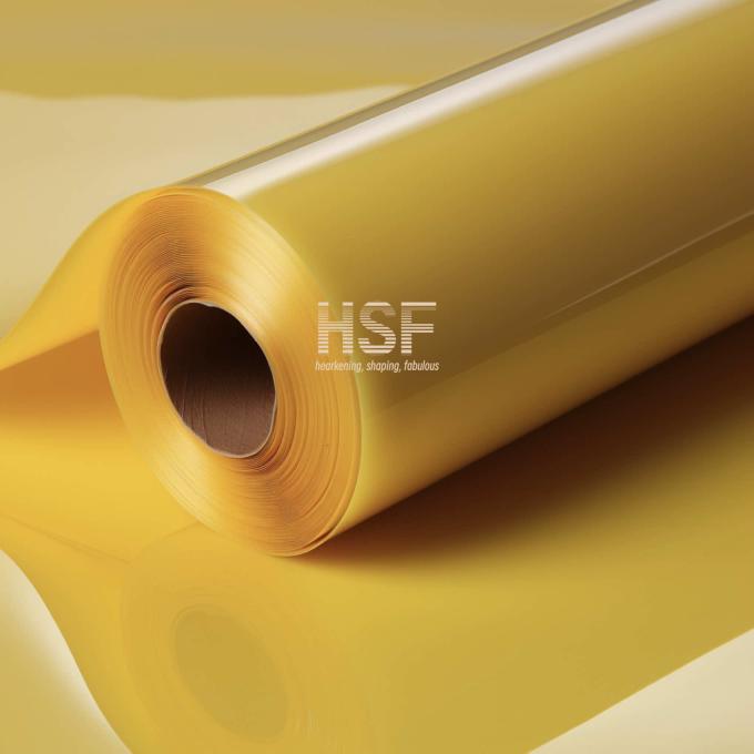 60μm Opaque Yellow Cast Polypropylene Silicone Coated Release Film sample showing yellow color and texture