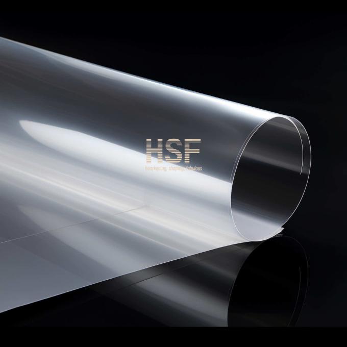50Î¼m Clear PET Anti-Static Film product sample showing transparency and surface characteristics